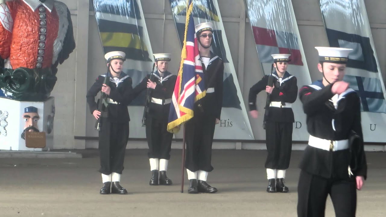 Plymouth Drake Sea Cadets Colour Party District Drill 2015 Part ONE