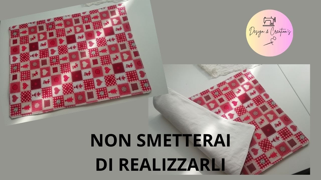 T1. Come realizzare una tovaglietta americana + Cartamodello Gratis | Idea San Valentino