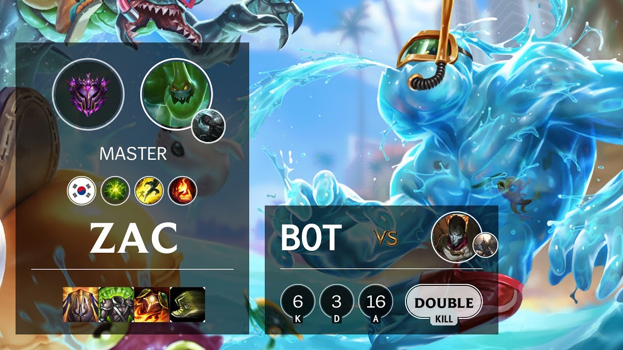 Zac Bot vs Jhin - KR Master Patch 10.19