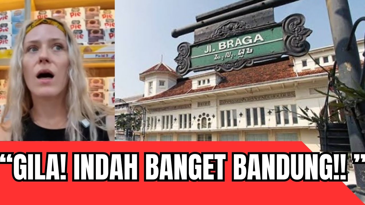“Bule Syok! 😲 Pertama Kali ke Bandung Langsung Jatuh Cinta Sama Keindahan Braga 💕☔”