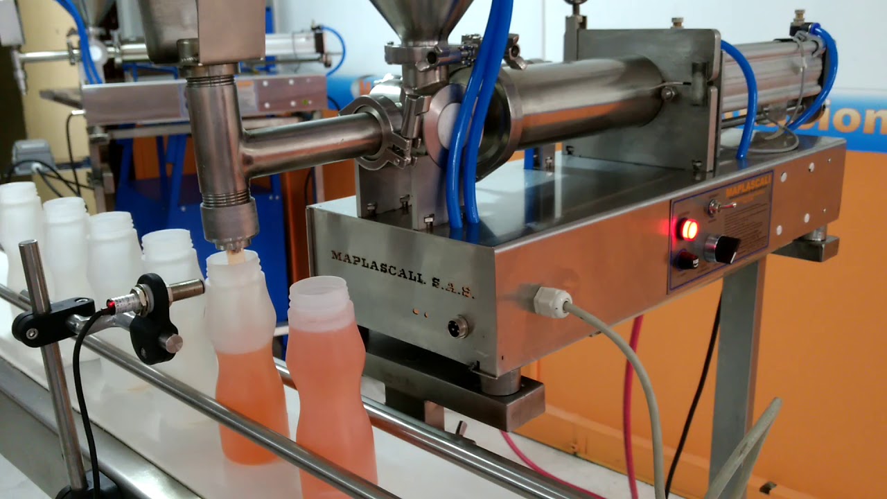 🟡COMO FUNCIONA UNA LLENADORA BOTELLAS PARA LIQUIDOS Y VISCOSOS 👍 SOMOS MAPLASCALI