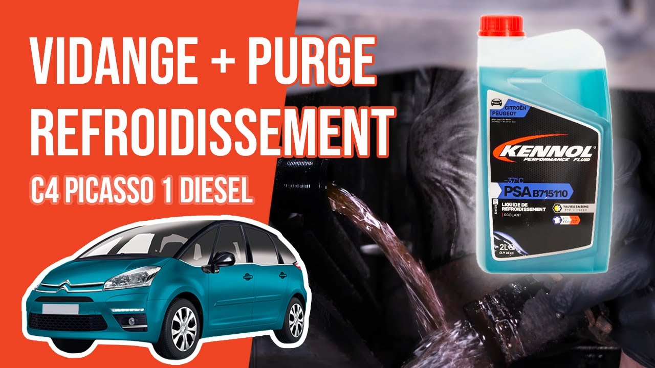 Comment Vidanger et Purger son Circuit de Liquide de Refroidissement C4 Picasso 1 1.6 HDI 🚗