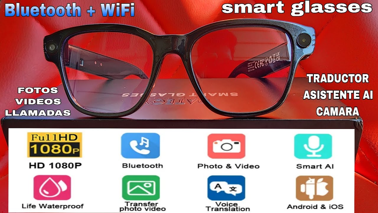 GAFAS INTELIGENTES DATEOY = TRADUCTOR + CAMARA + IA + WiFi + BLUETOOTH  Y MAS
