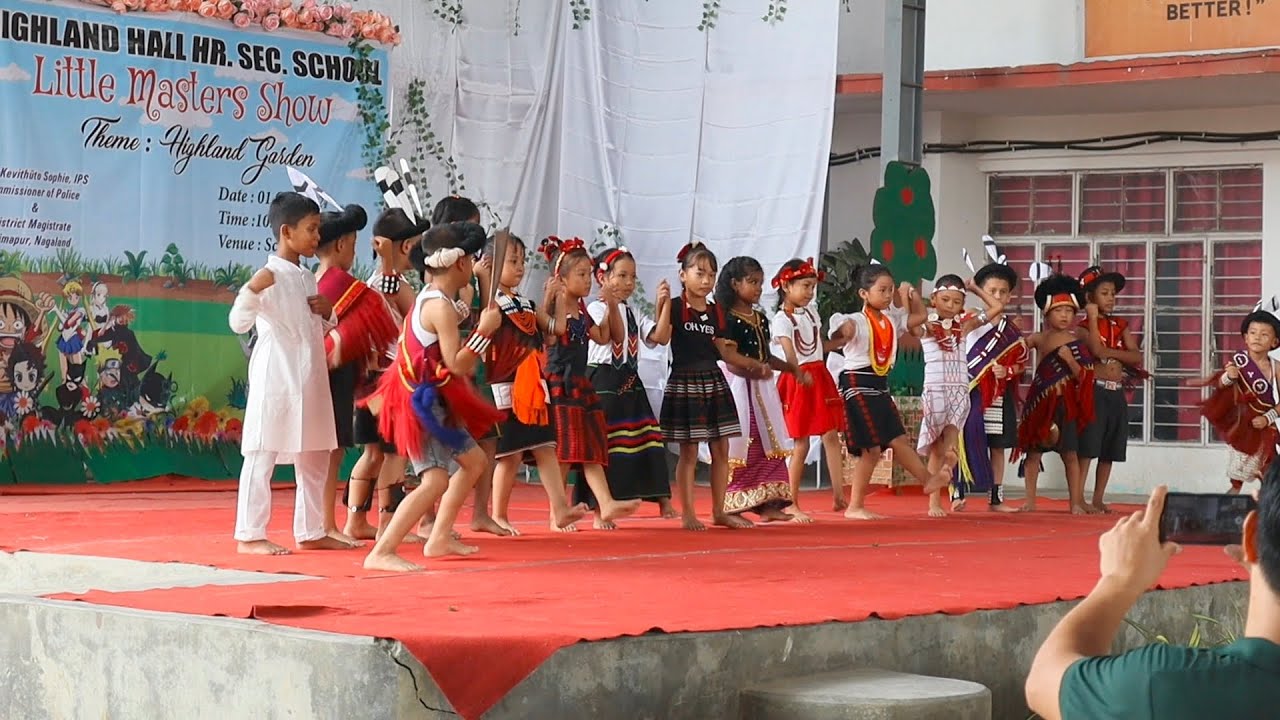 Naga folk dance during Little masters show in HIGHLAND HALL HR.SEC.SCHOOL // Dimapur Nagaland