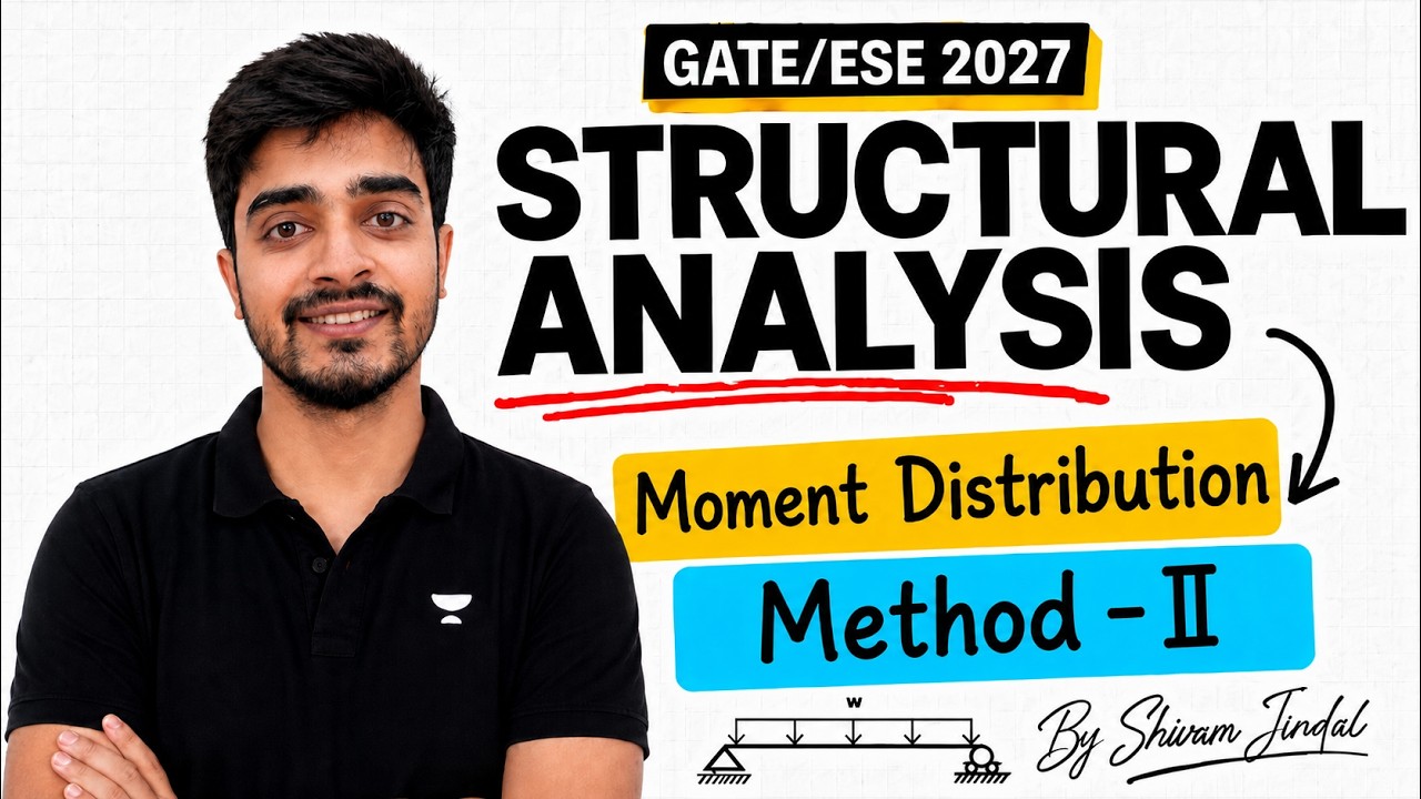 GATE/ESE 2027 Structural Analysis | Moment Distribution Method - II | Shivam Jindal