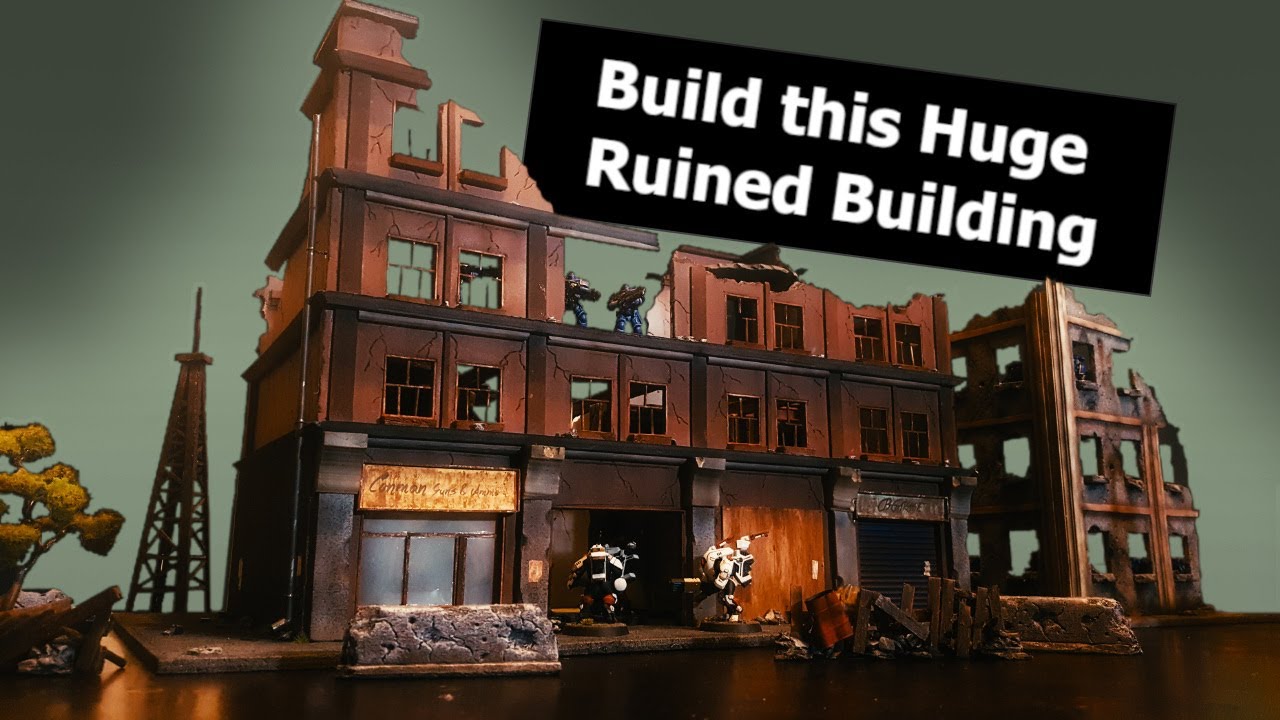 Build This Huge Building for Wargaming & Dioramas - Perfect for Warhammer, Bolt Action, Walking Dead