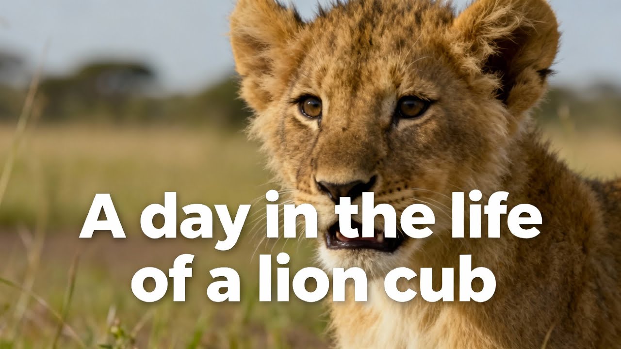 A day in the life of a lion cub