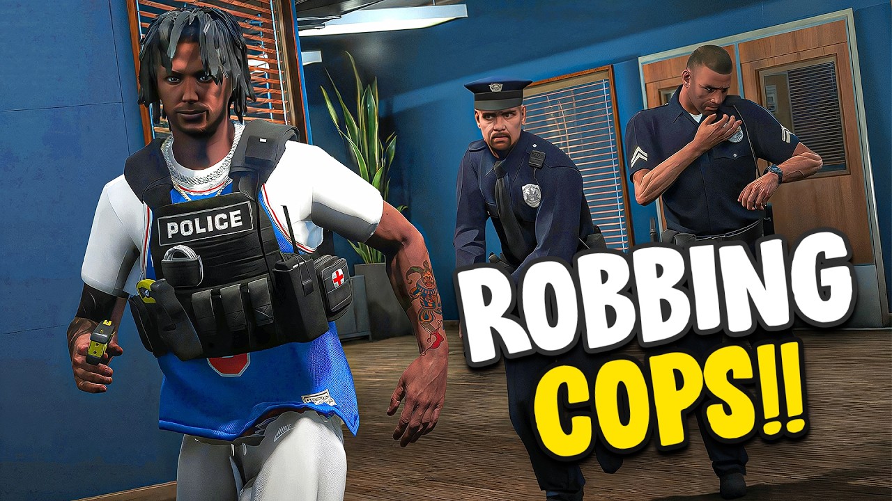Stealing WEAPONS From The Police Armory on GTA RP