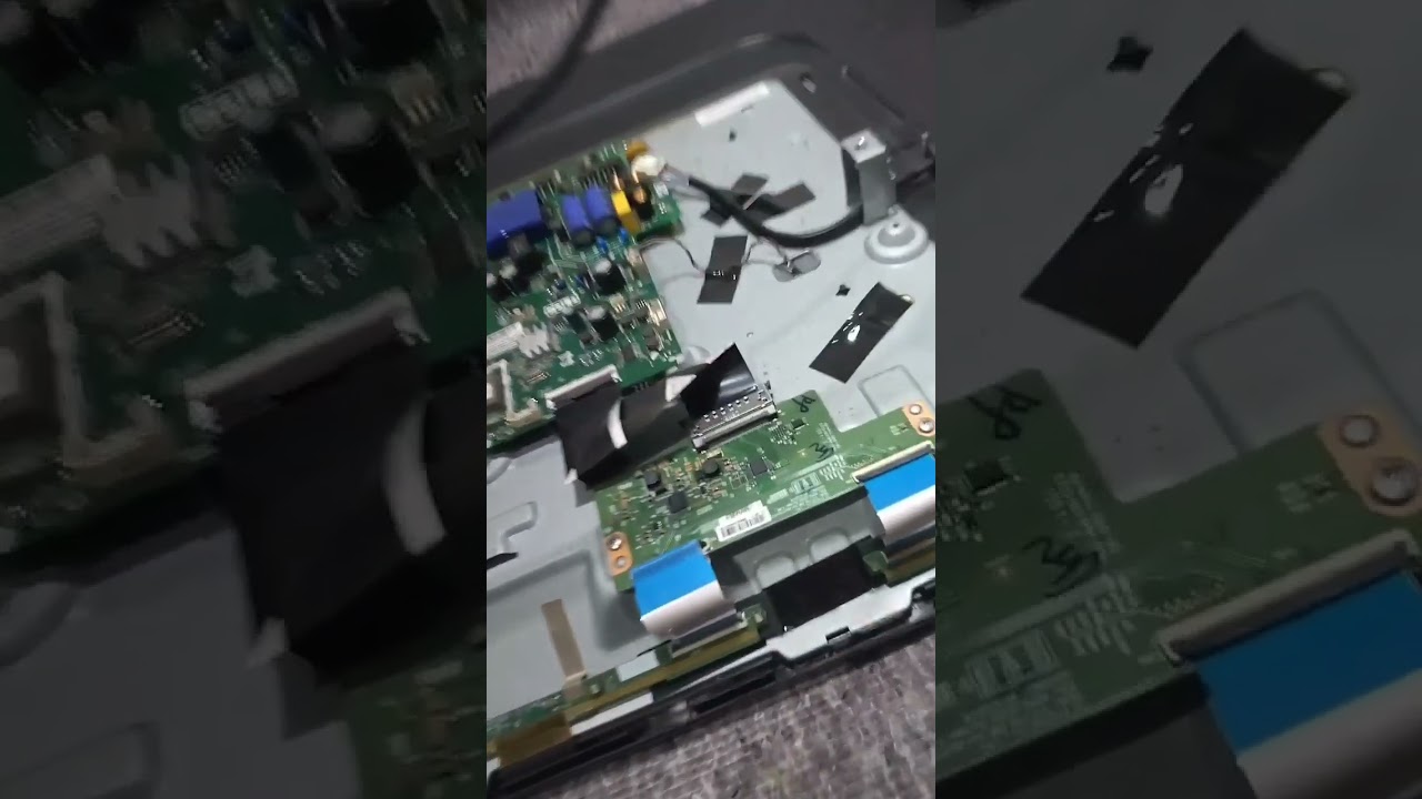 Tv panasonic 43G306G  gambar bergetar dan bergaris horizontal