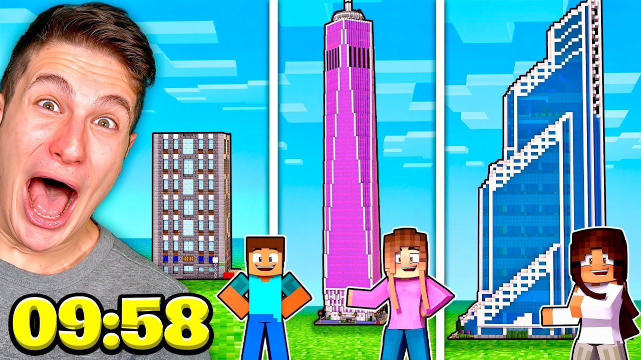 CHI COSTRUISCE IL GRATTACIELO PIÙ ALTO VINCE 1000€!! Minecraft