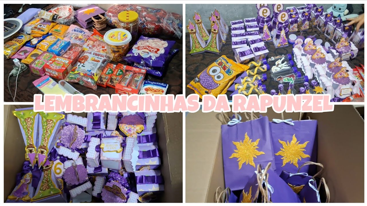 COMPRAMOS OS DOCES DA FESTA | ENCHENDO AS LEMBRANCINHAS | RAPUNZEL - ENROLADOS