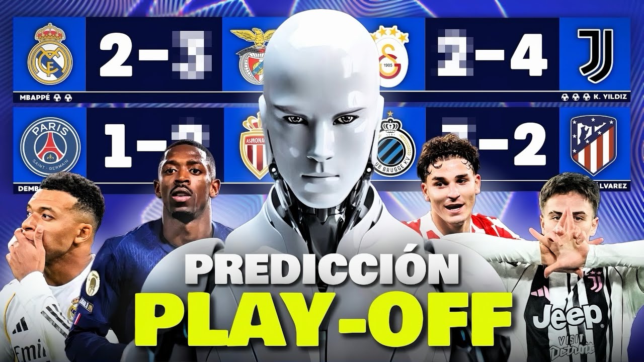 Las PREDICCIONES de la IA para el PLAY-OFF de la Champions League