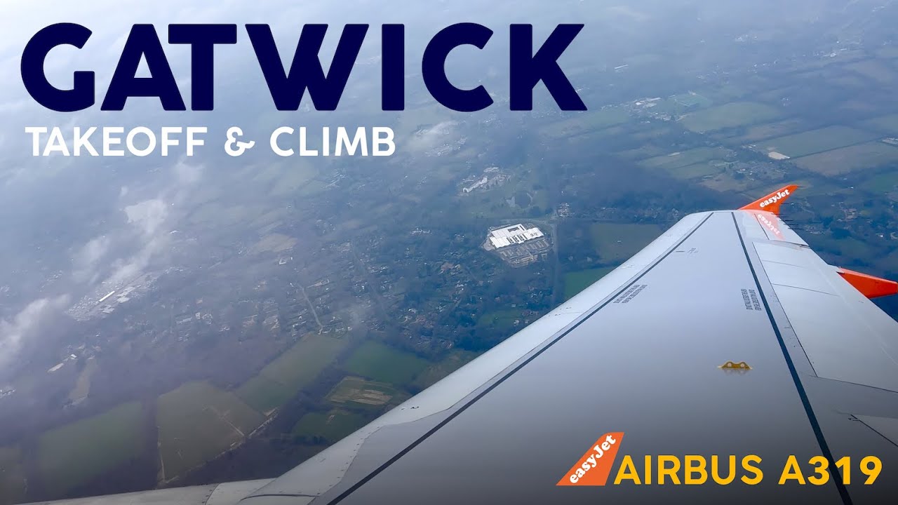 TAKEOFF in the HAZE! 🛫 EASYJET A319 to Barcelona【4K In Flight Video】