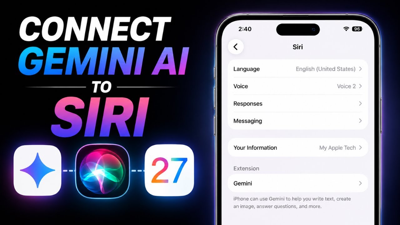 How to Connect Gemini AI to Siri in iOS 27