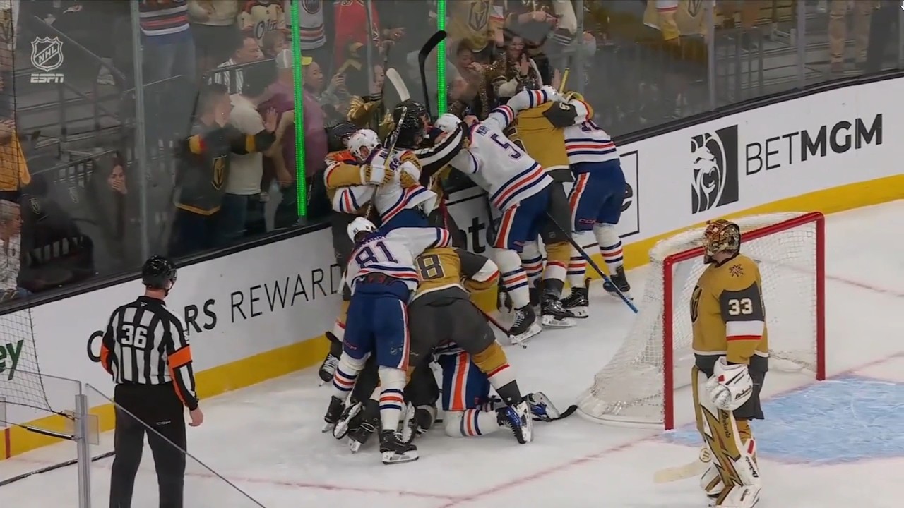 Vegas Golden Knights Vs Edmonton Oilers End Of 1st Period Scrum