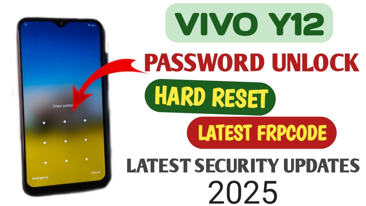 Vivo Y12 Hard reset, Vivo Y12 pattern ,pin unlock 100% Ok | Vivo Y12 Ka Lock Kaise Tode | Latest2025