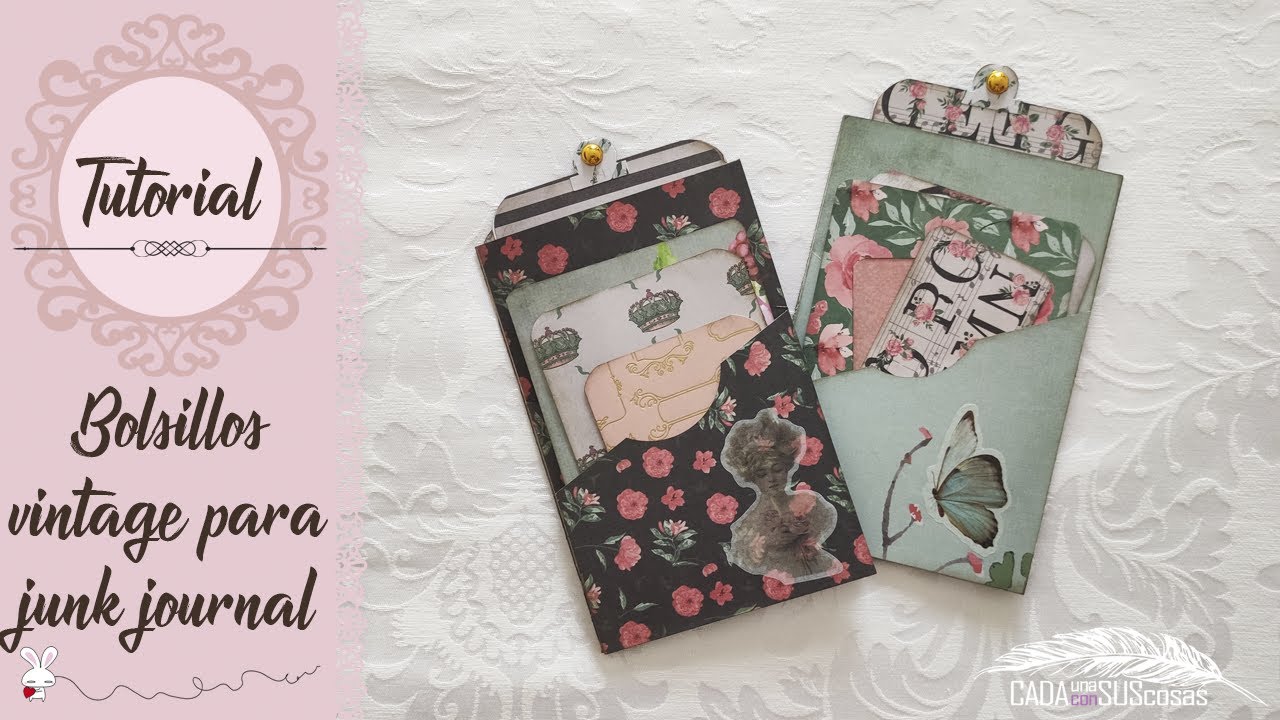 ¡CON 1 SOLO PAPEL! 🔥Bolsillos para Junk Journal 💥 GENIALES