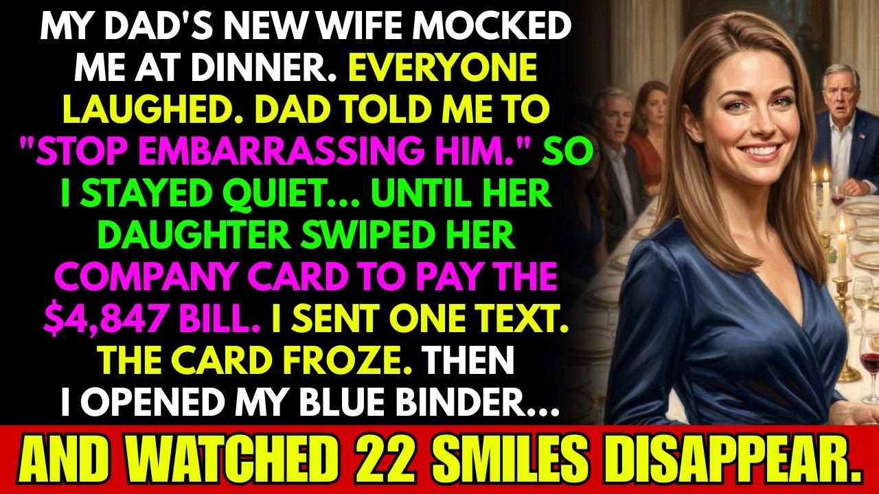 My Dad’s New Wife Mocked Me At Dinner — Everyone Laughed… Until The Bill Was Brought Out