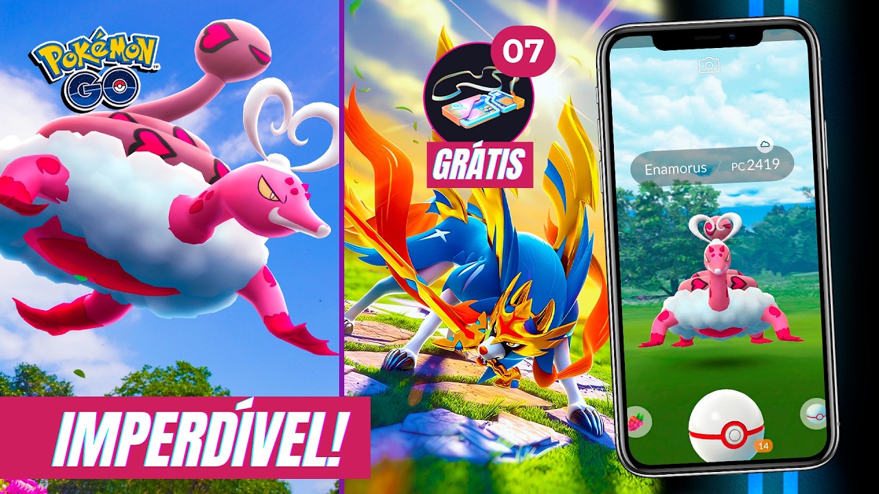 RAIDS GRÁTIS! Enamorus Therian CHEGA com TUDO no Pokémon GO!