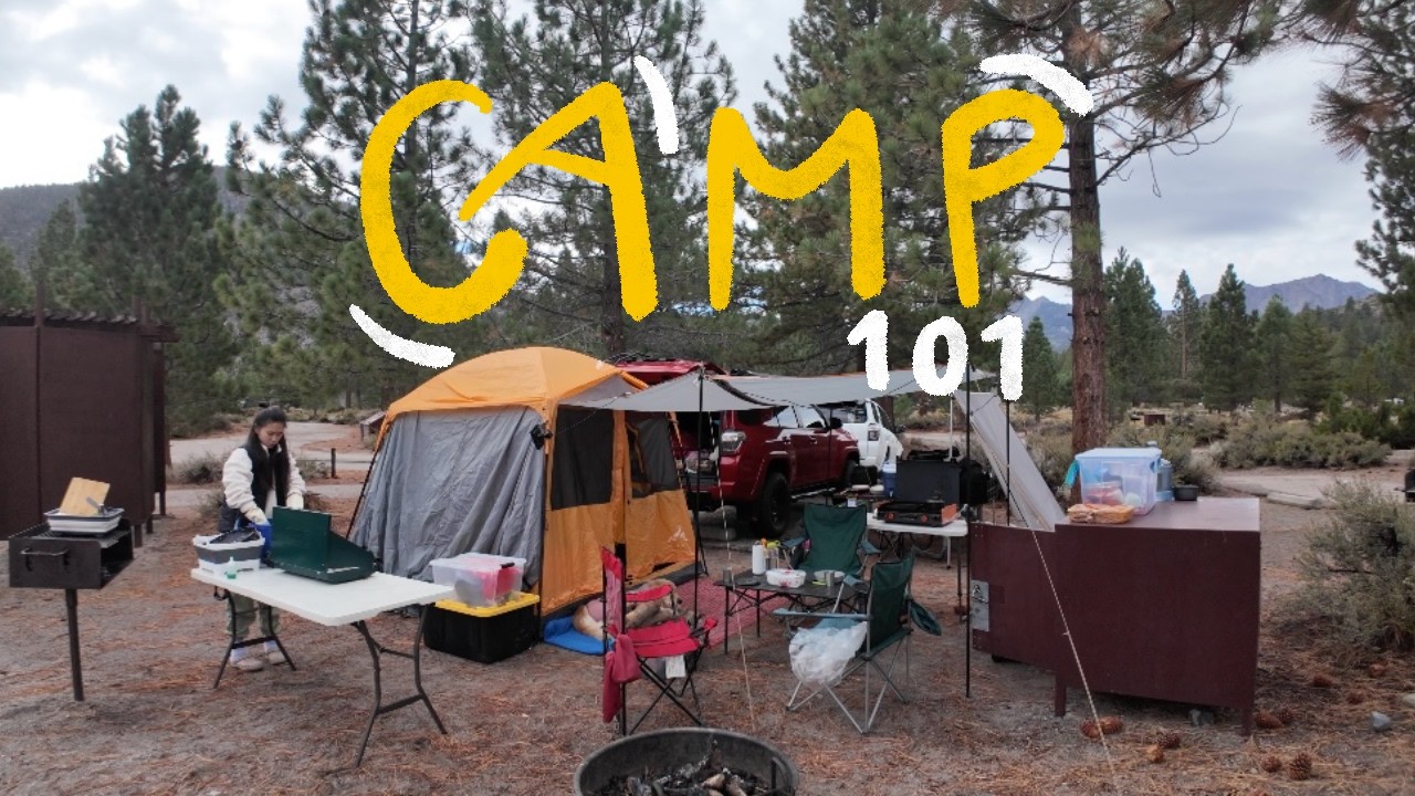 Camping 101 for beginners at June Lake 🌊✨ | our set-up, tips & tricks