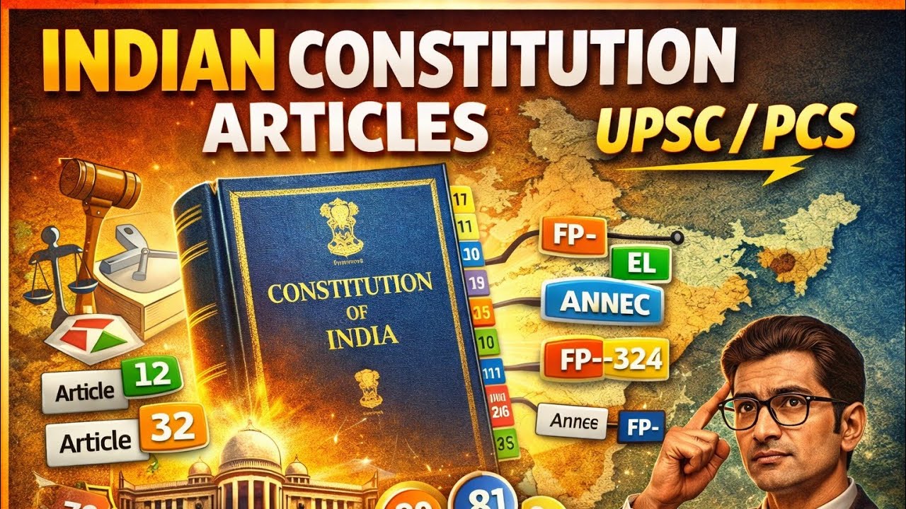 Indian Constitution Articles Trick 🤯 | UPSC / PCS Polity Revision