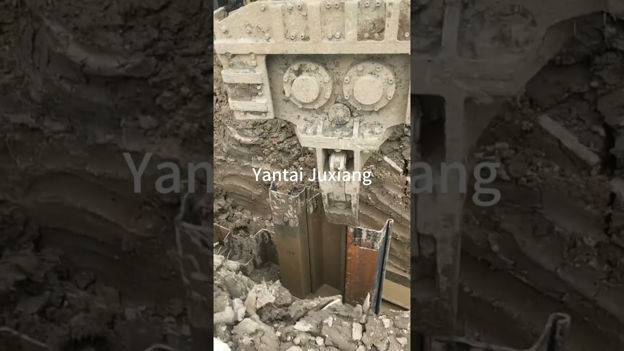 Juxiang vibro hammer have good performance in construction sheet pile works at site