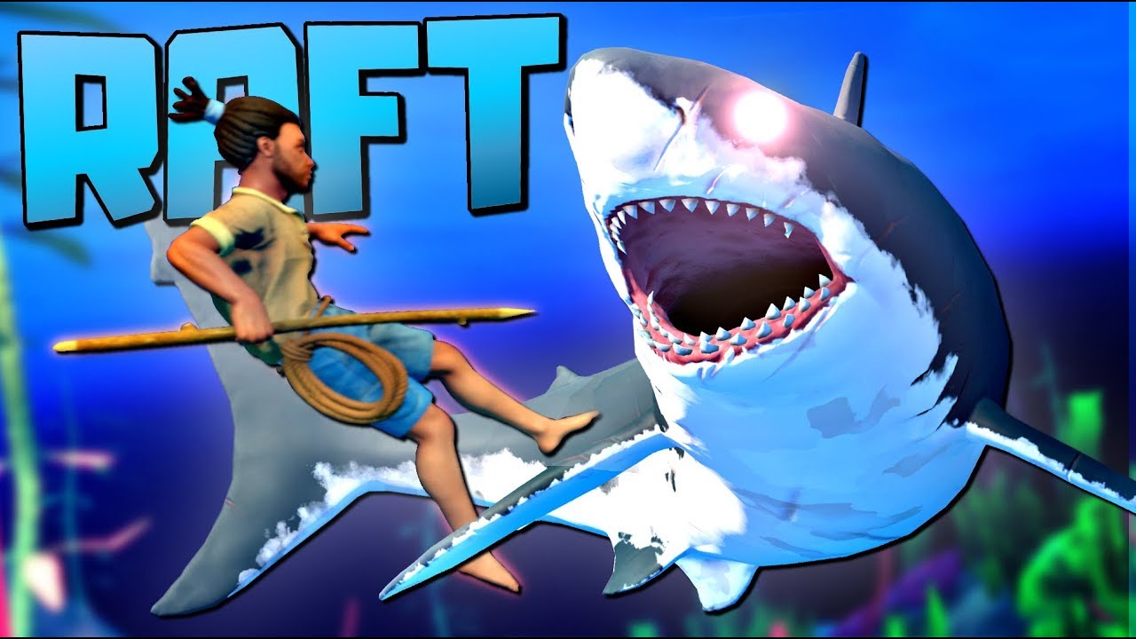 Defeating the MASSIVE MEGASHARK and UNDERWATER EXPLORATION - Raft Gameplay