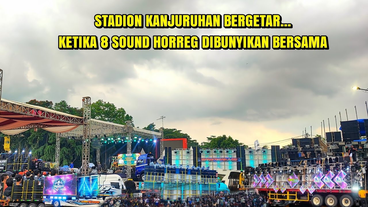 Stadion Kanjuruhan bergetar ‼️Detik-detik 5 careta dan 3 sound horreg dibunyikan bersama