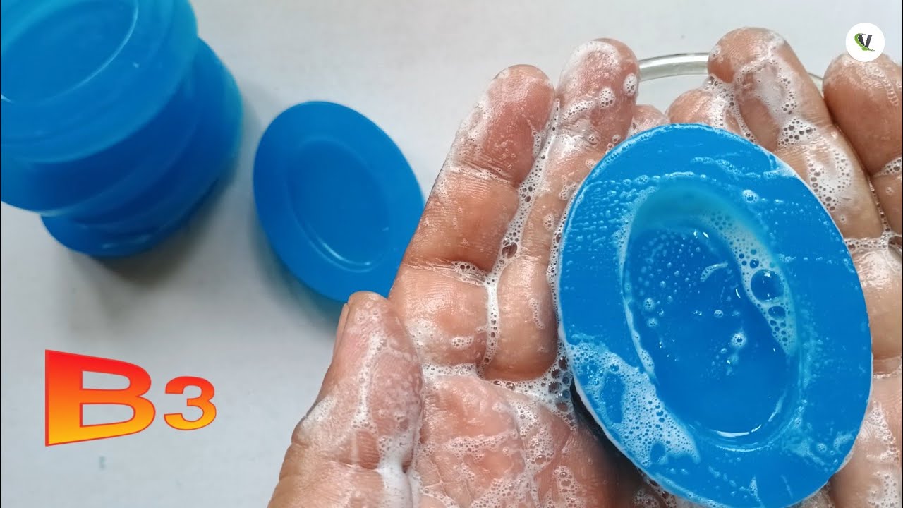 Homemade Vitamin B3 Soap / Niacinamide soap for skin brightening & Anti - Aging.