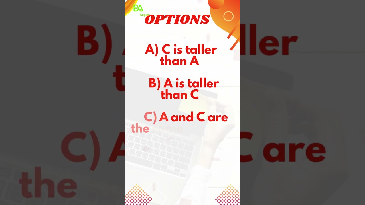 Smart Reasoning Hack 🧩 | Tallest Person Puzzle Solved! | @BankersAspire