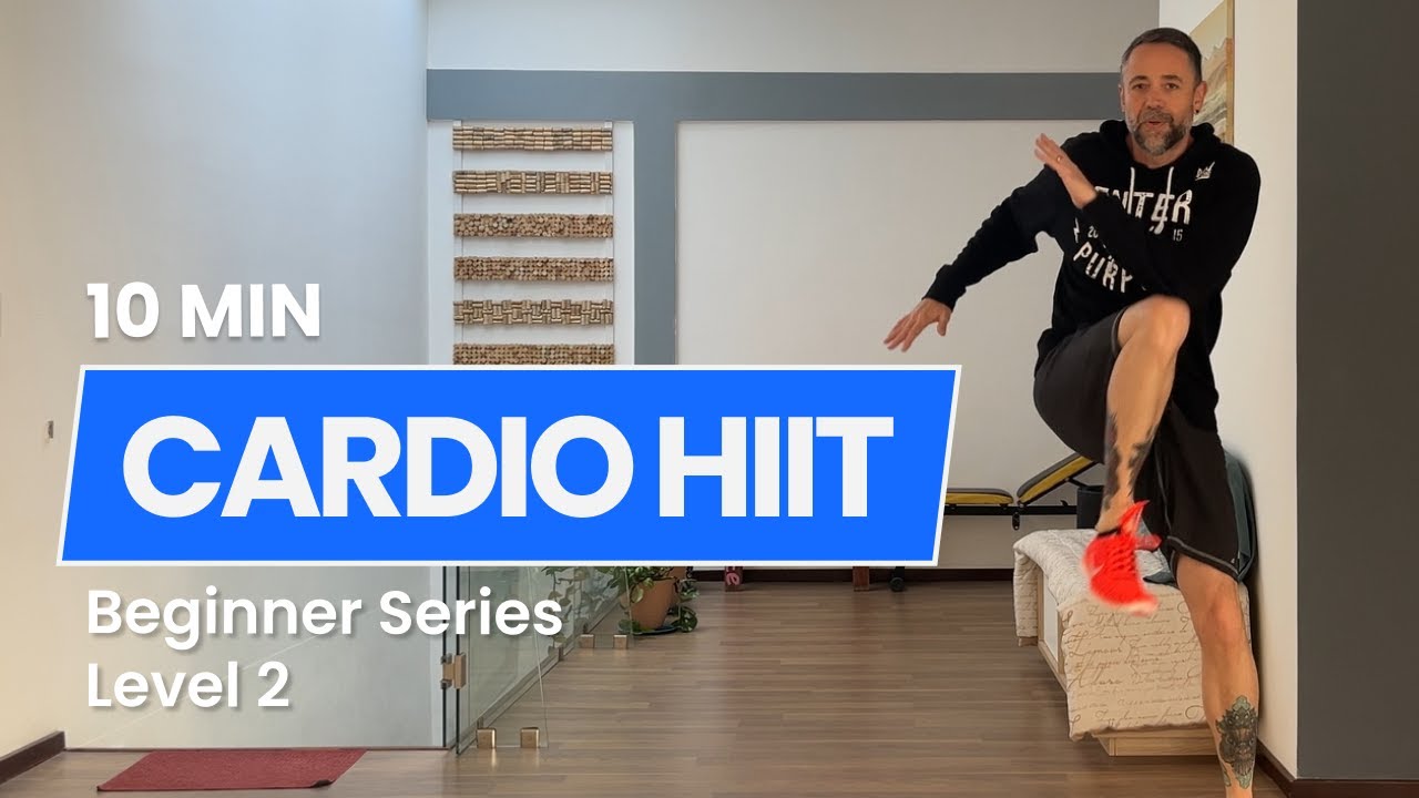 10 Min HIIT Cardio (No Equipment) | Beginner Series – Level 2 (Workout 1)