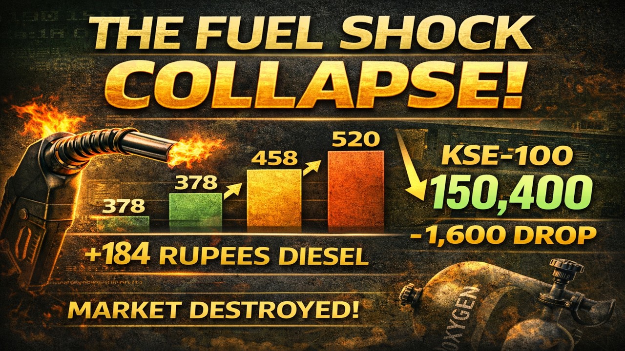 Pakistan Market COLLAPSING? | 520 Rs Diesel Shock & KSE-100 at 150K Edge