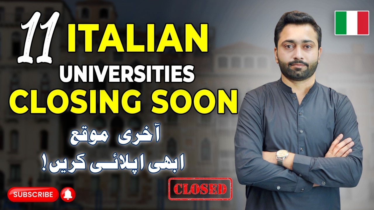 Top Italian Universities Closing Soon 2026 🇮🇹 | Last Chance to Apply for Italy Admission