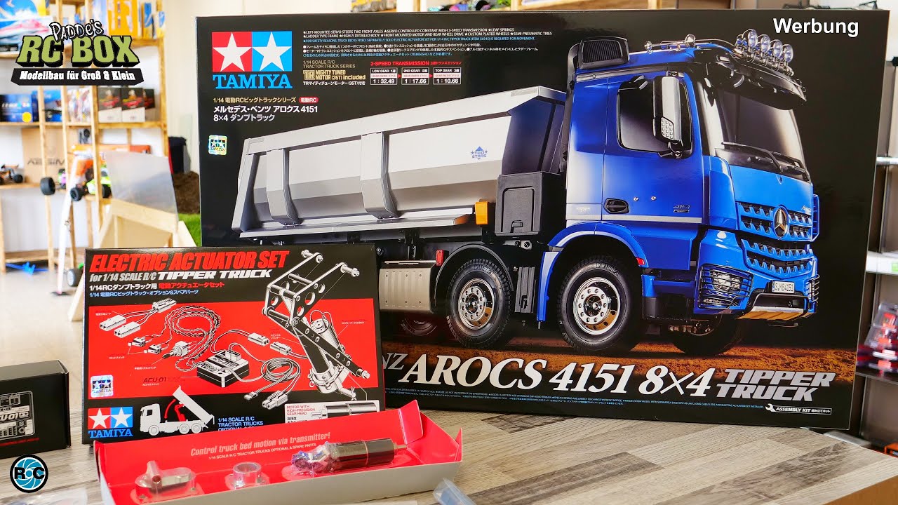 MERCEDES BENZ AROCS TAMIYA  4151 RC TIPPER TRUCK 8x4 | UNBOXING
