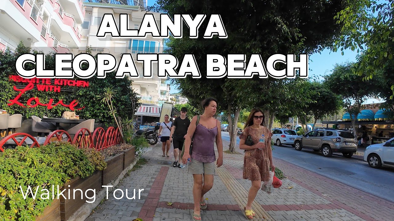 Cleopatra Beach Alanya walking tour Turkey 2024 | Alanya beach walk Turkey