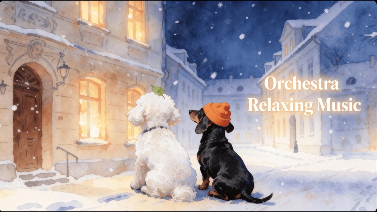 Peaceful Winter Night Ambience | Cozy European Street Music for Deep Relaxation