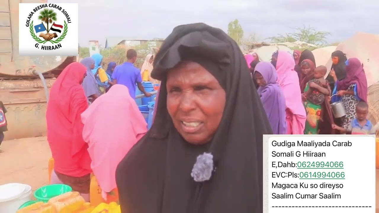 Faadumo Cismaan oo booyad biyo ah gaarsiyay barakayaasha Kaam Beledweyne ku yaala 