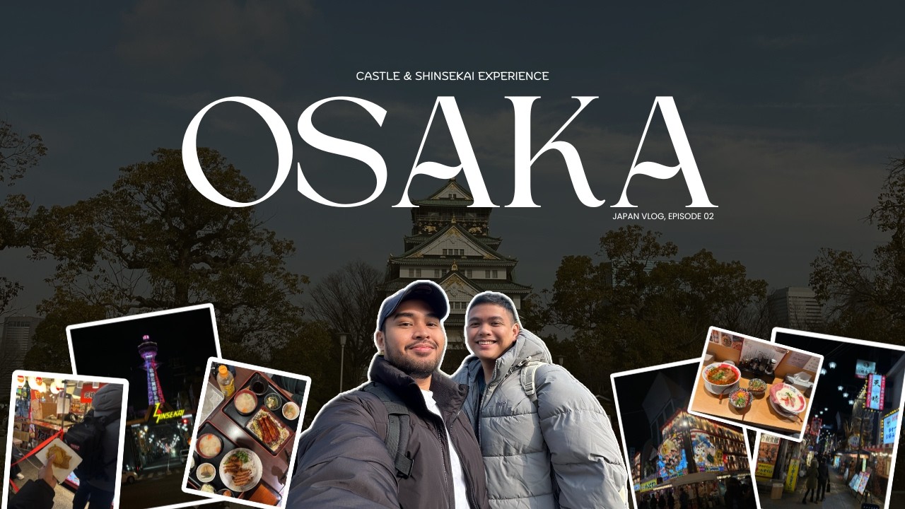 Osaka Travel Vlog | Osaka Castle & Shinsekai Street Food Adventure 🍢🇯🇵