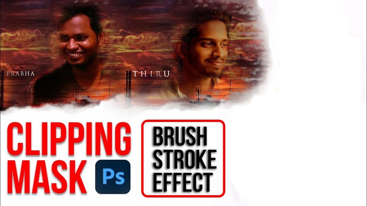 use brush stroke clip masking - Photoshop Tutorial