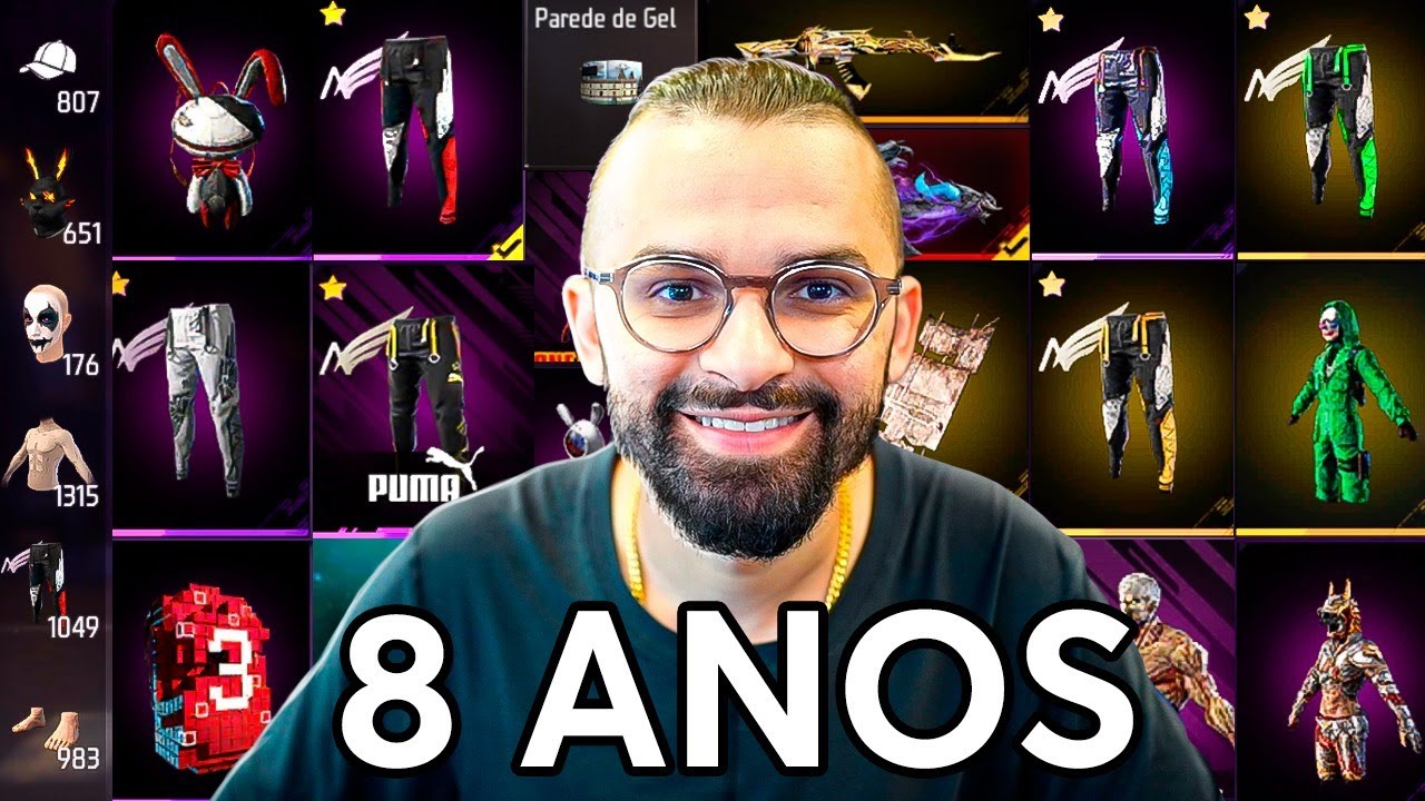 TOUR PELA MINHA CONTA DE 8 ANOS do Free Fire