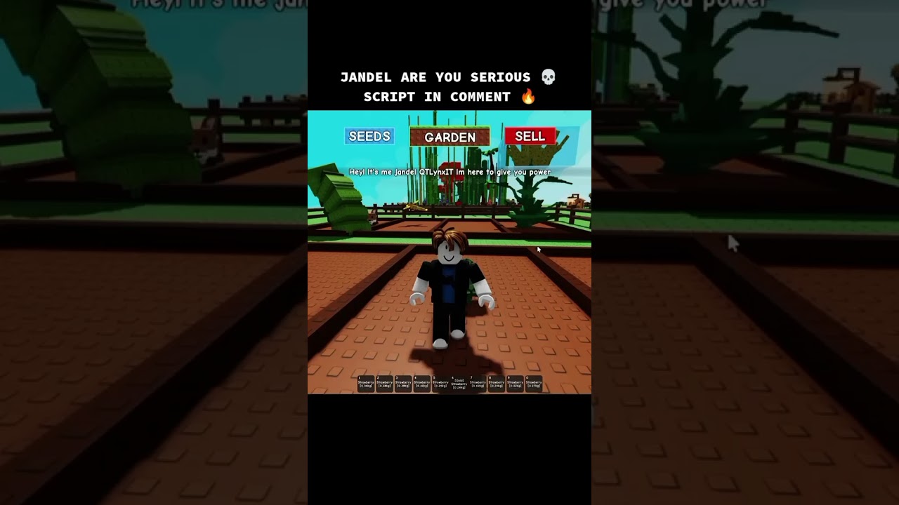 Jandel gave me admin script 🔥 #growagarden #roblox #delta #foryou #jandel