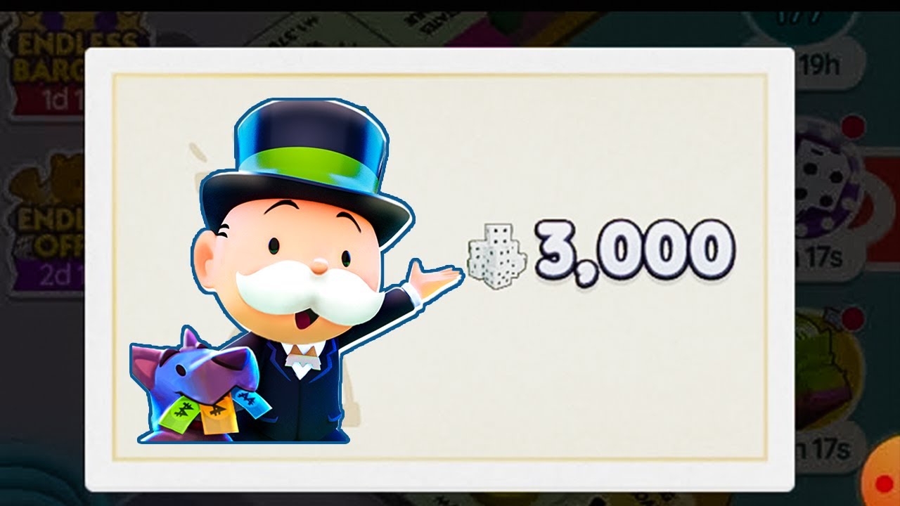 Free 3k Dice Daily In Monopoly Go! #monopolygo