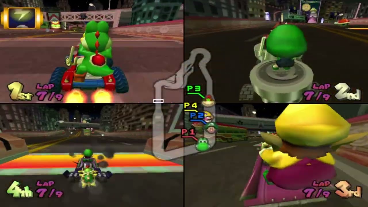 Mario Kart Double Dash Plus (4P) (S4) Part 2 Wait isn't this the course that Fu-