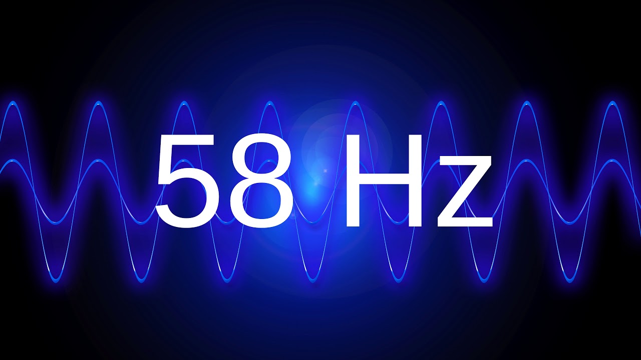 58 Hz clean pure sine wave BASS TEST TONE frequency
