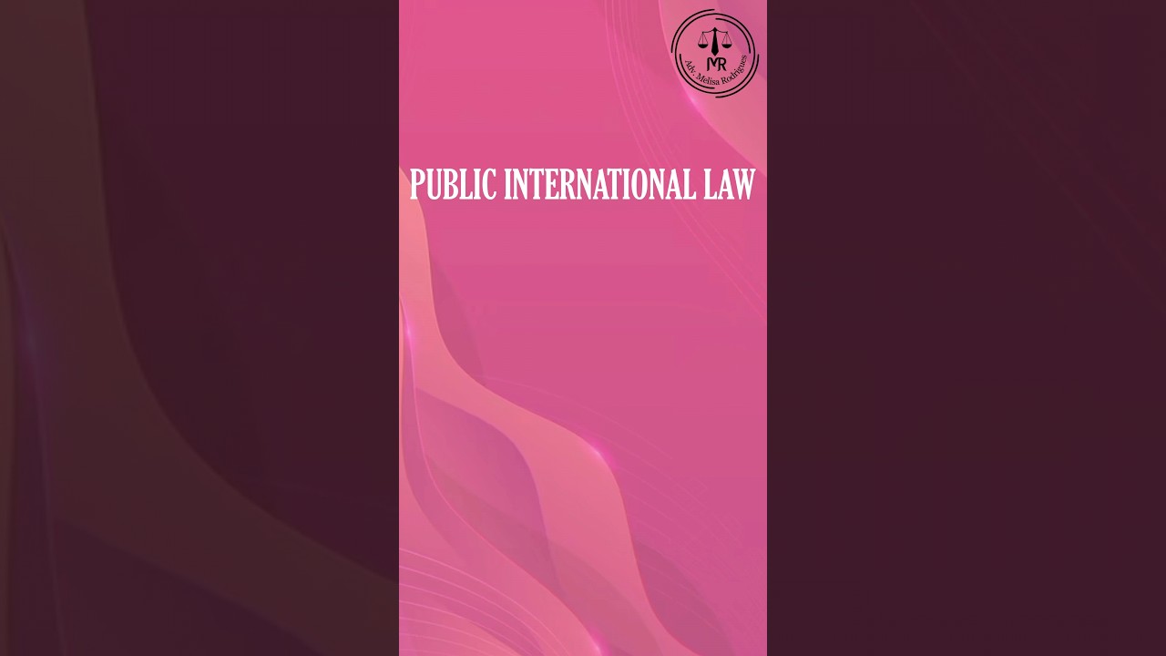 Meaning of the term Public International Law | Adv. Melisa Rodrigues