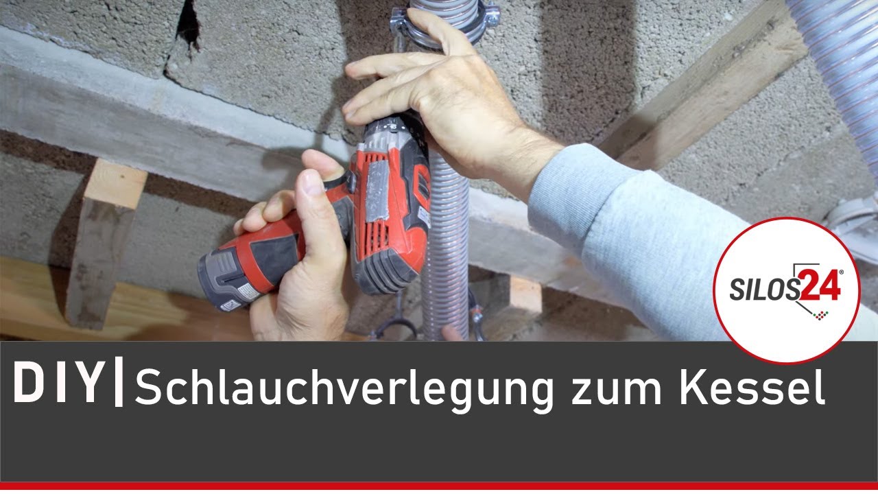 Verlegen Sie den F&ouml;rderschlauch sicher und einfach zum Pelletkessel DIY | silos24