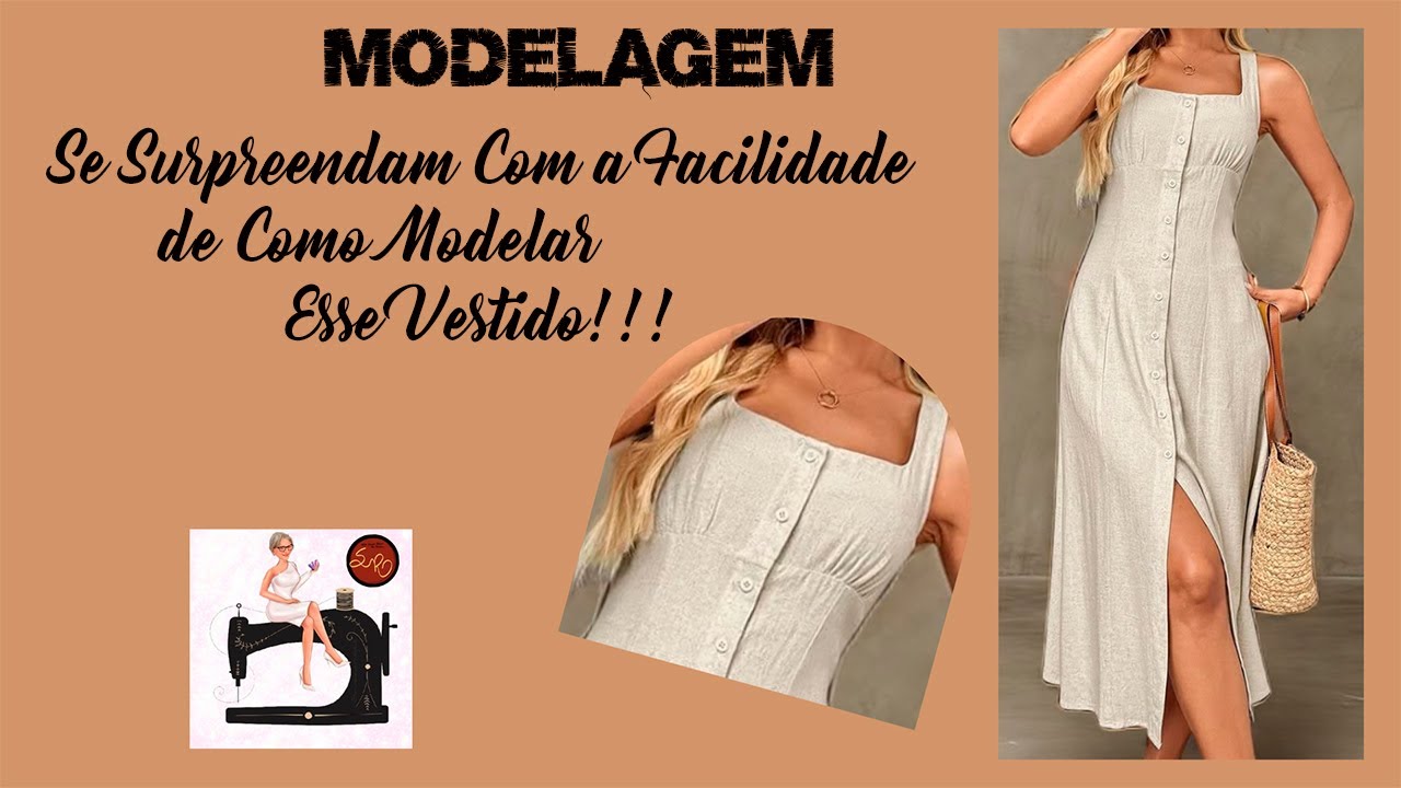 VESTIDO MIDI COM RECORTES (MODELAGEM)