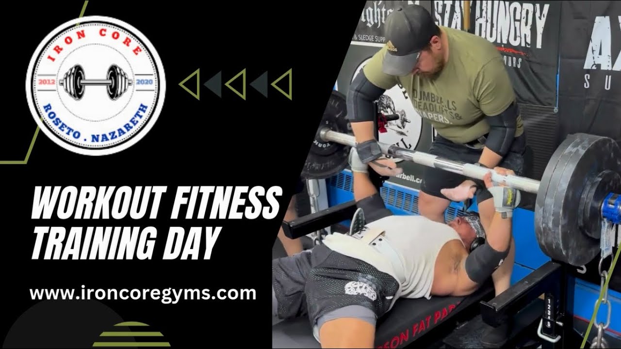 💪Powerlifting Bench Press with Fat Bar Chains for Accommodating Resistance | IRON CORE ATHLETE.🏋️&zwj;♂️