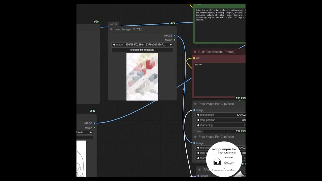 ComfyUI for interior architectural renders with Controlnet and IPadapter