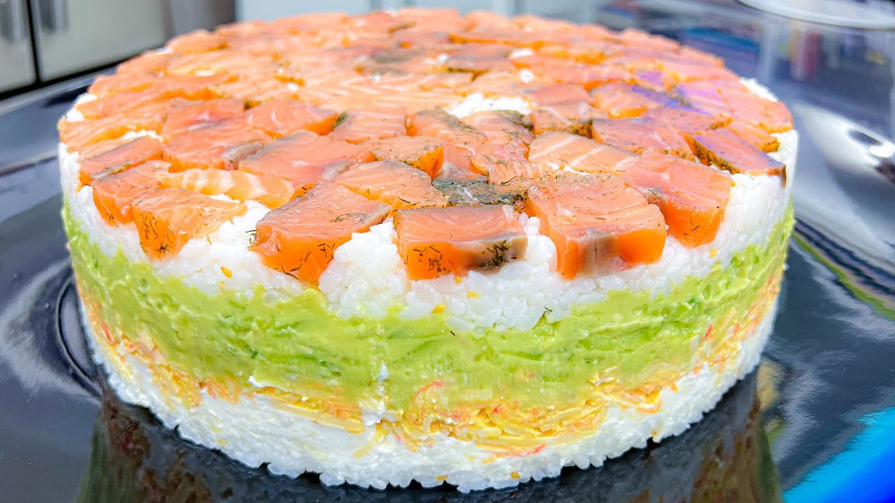 The Famous Sushi Cake; Do it At Home; Recipe in Details